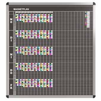 Klassen-Plantafel, 12 Stunden Mo-Fr, für 25 Klassen, 123x117 cm, Klassen-Plantafel, 12 Stunden Mo-Fr, für 25 Klassen, 123x117 cm,